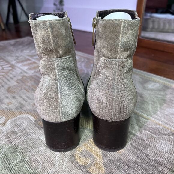 Aquatalia Tish Taupe Suede Leather Boots - Picture 6 of 9